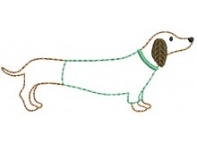 Stickdatei - Dackel Appli